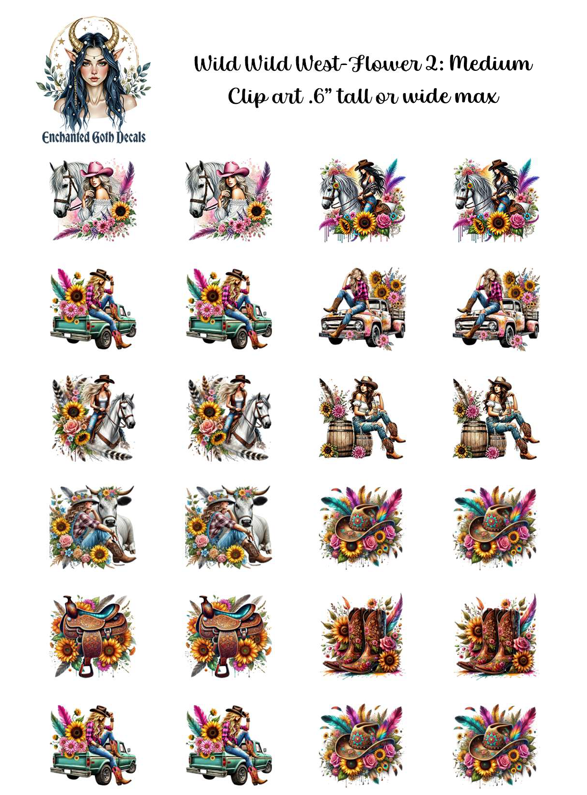 Wild Wild West-Flower 2 - Clipart