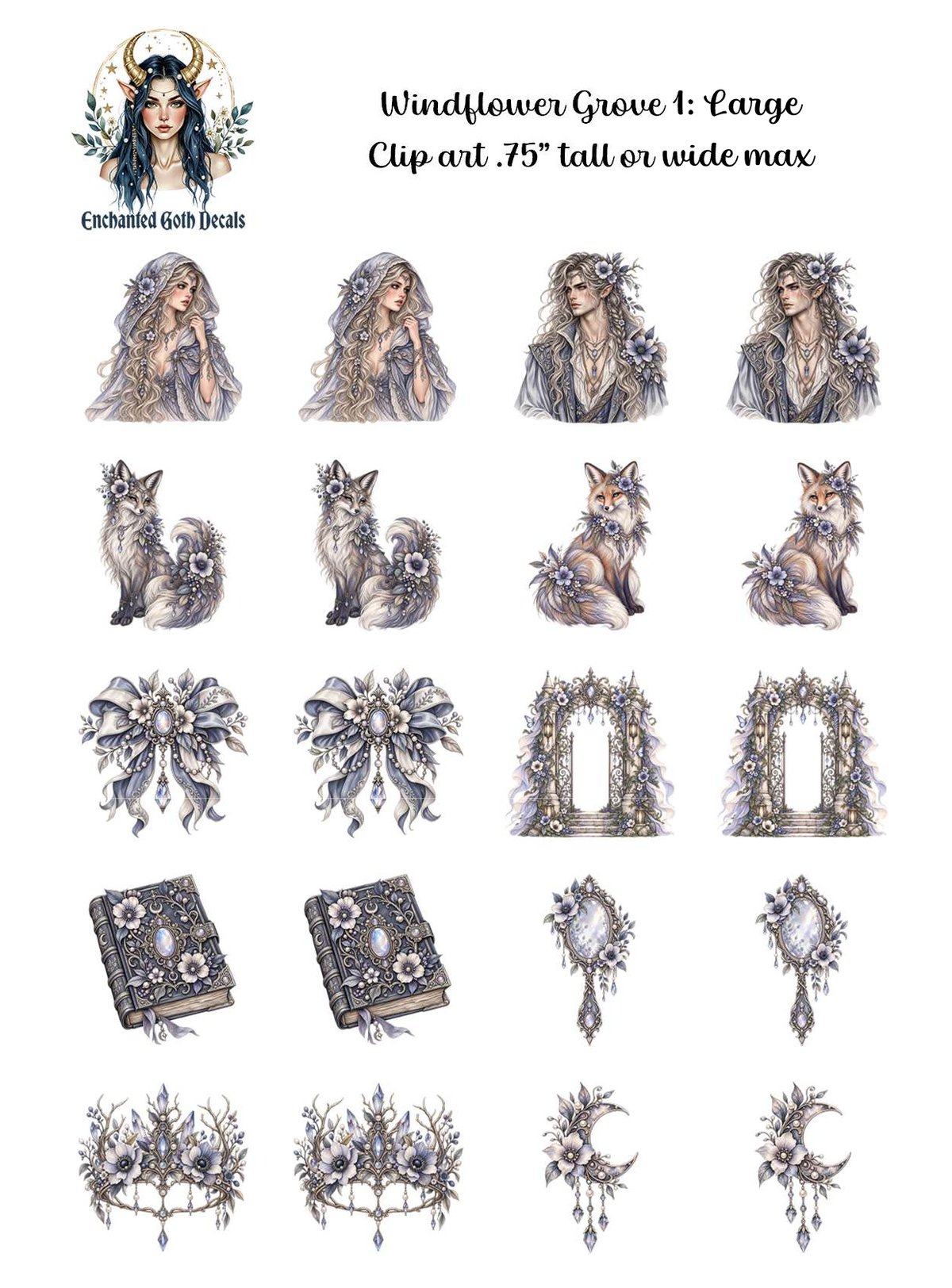 Windflower Grove 1 - Clipart