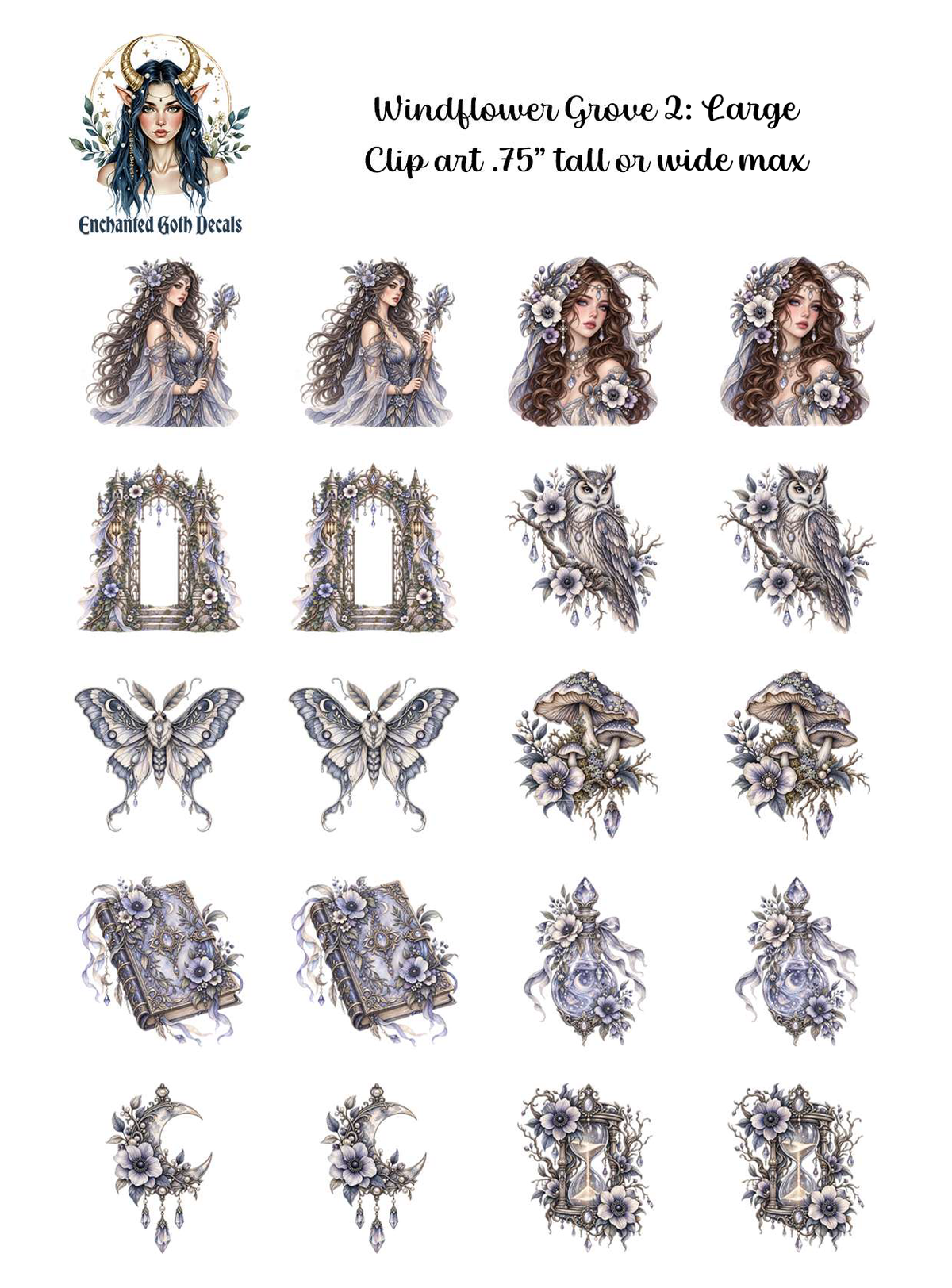Windflower Grove 2 - Clipart