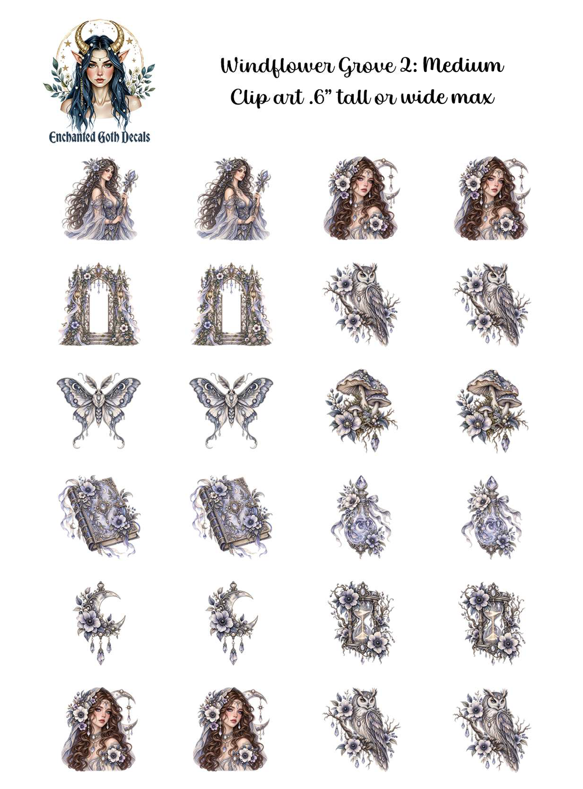 Windflower Grove 2 - Clipart