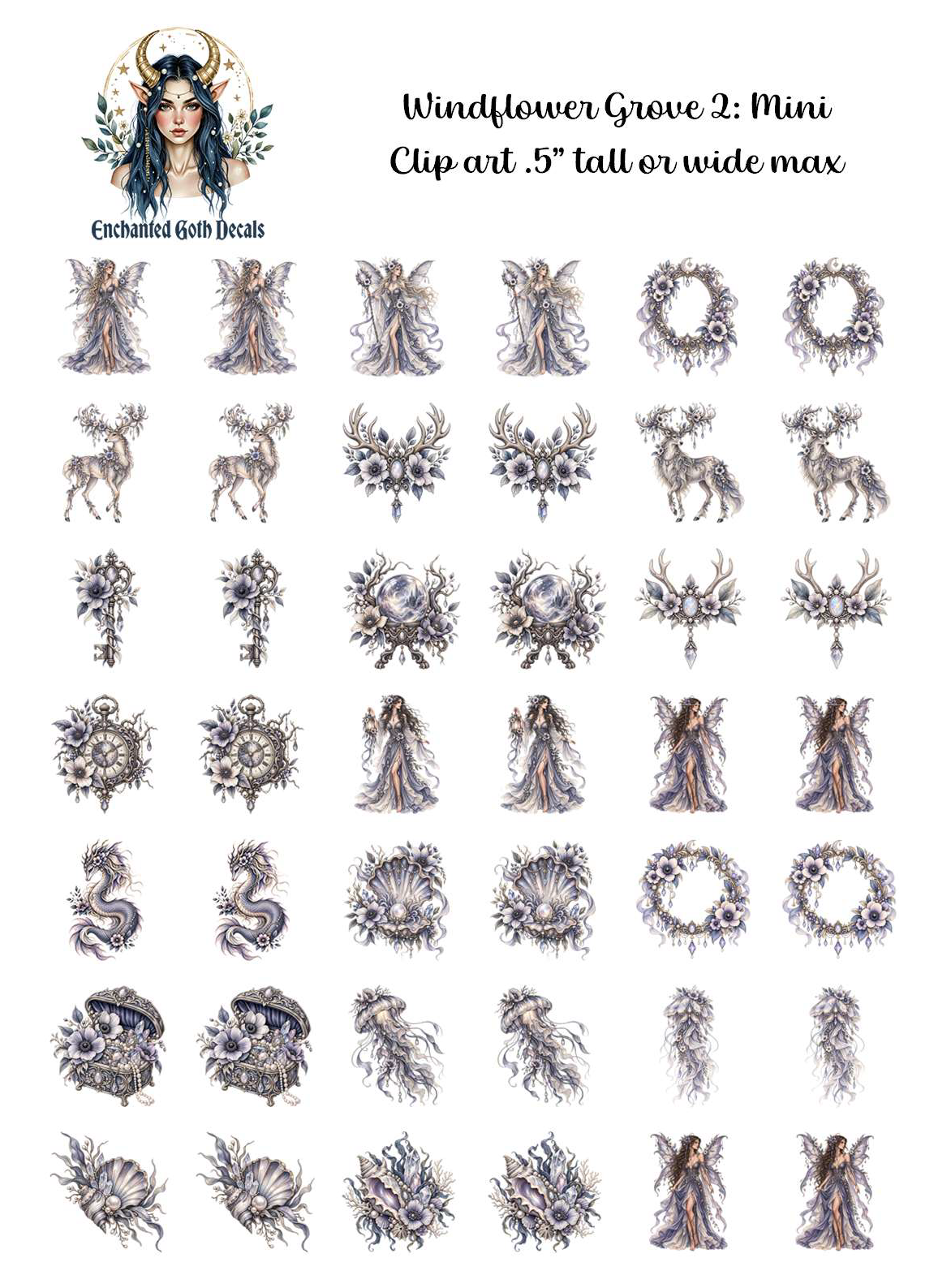 Windflower Grove 2 - Clipart Mini