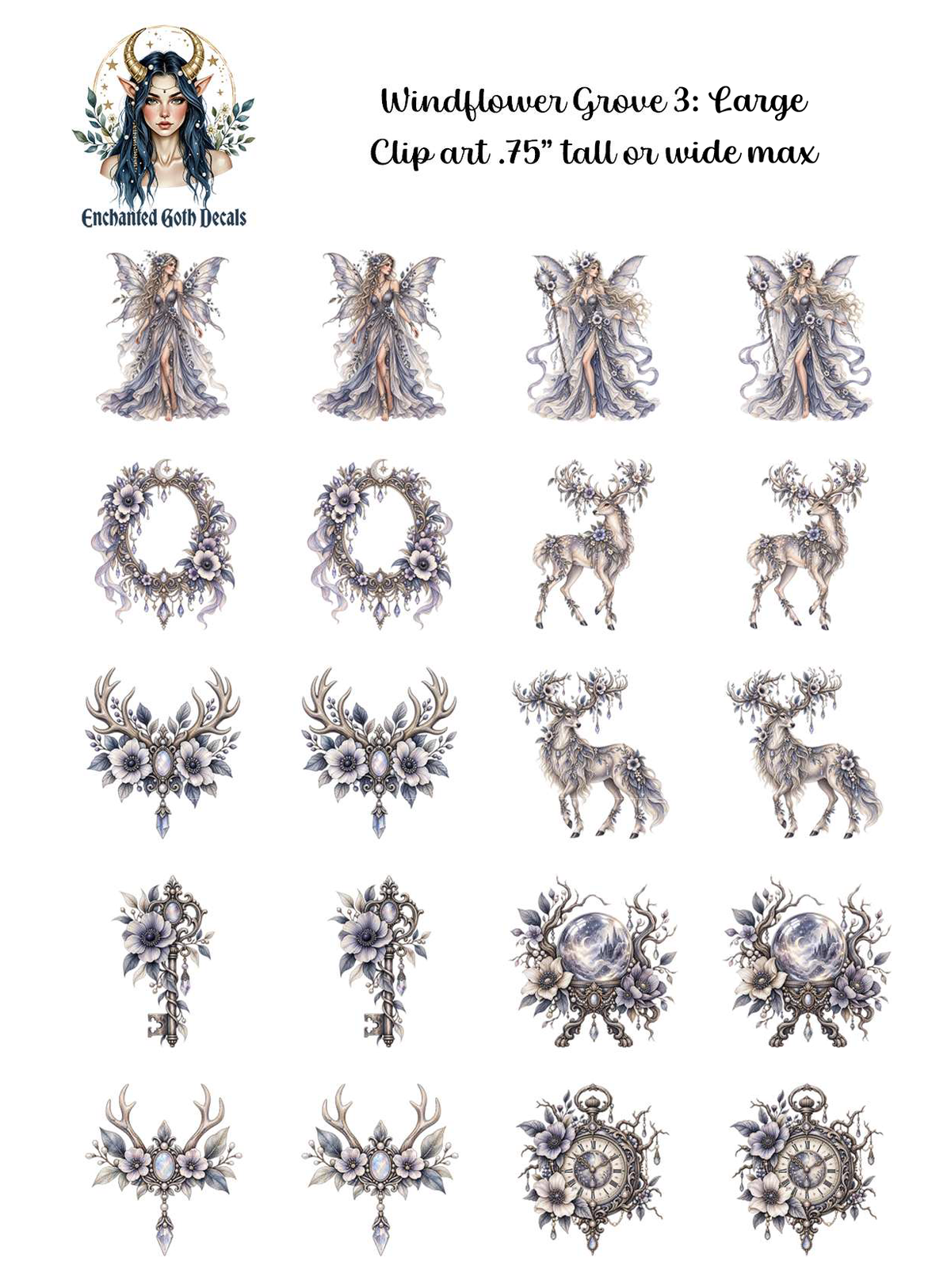 Windflower Grove 3 - Clipart