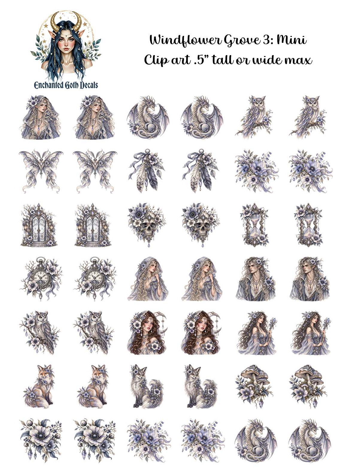 Windflower Grove 3 - Clipart Mini