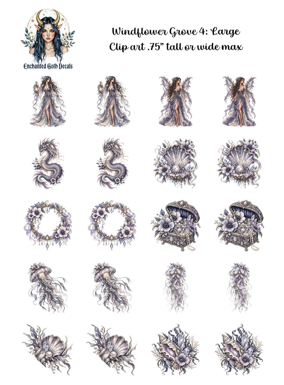 Windflower Grove 4 - Clipart