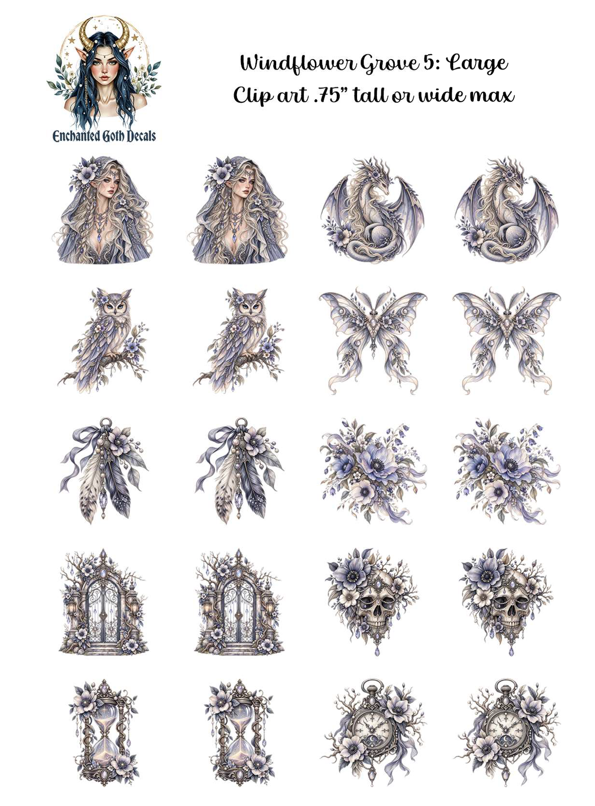 Windflower Grove 5 - Clipart
