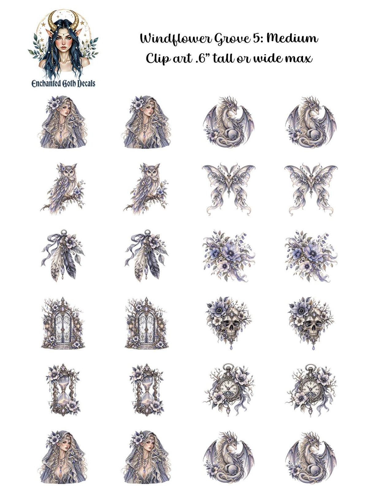 Windflower Grove 5 - Clipart