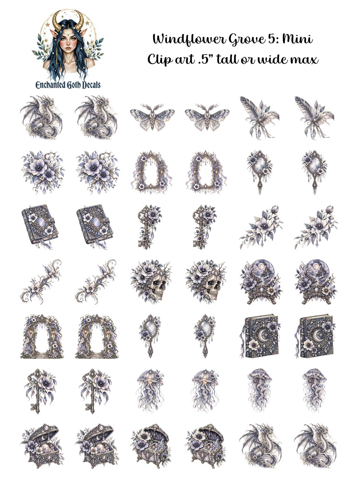 Windflower Grove 5 - Clipart Mini