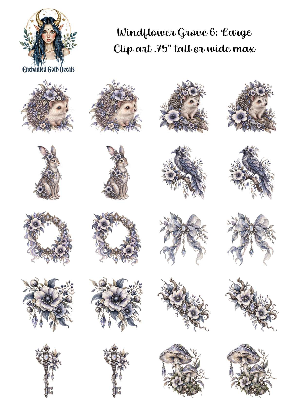 Windflower Grove 6 - Clipart