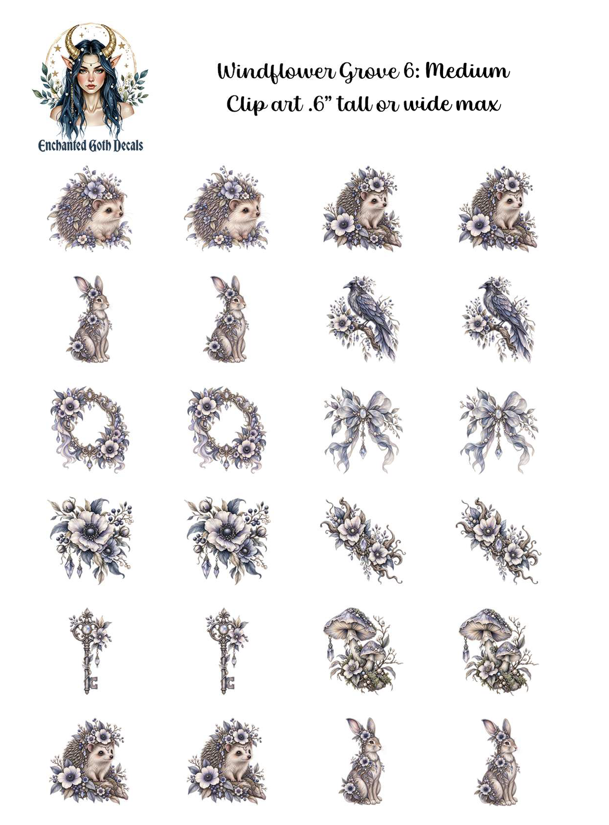 Windflower Grove 6 - Clipart