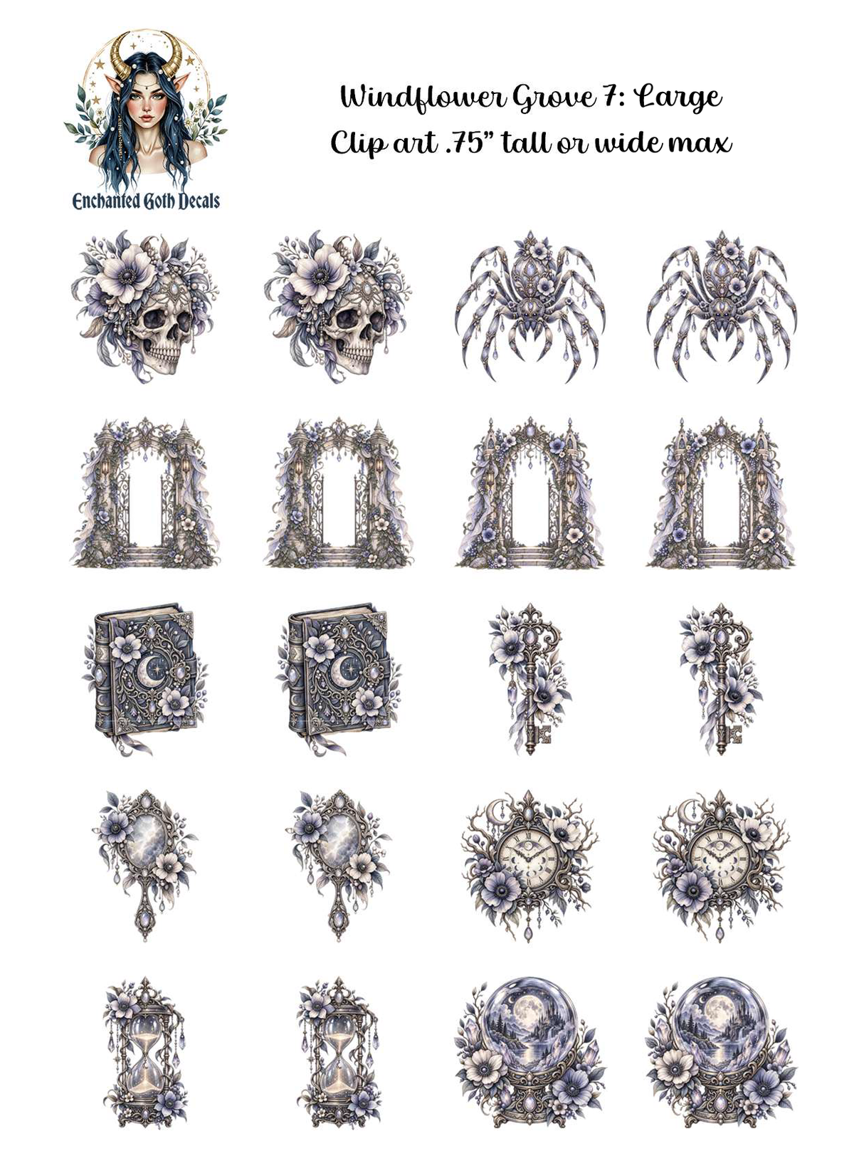 Windflower Grove 7 - Clipart