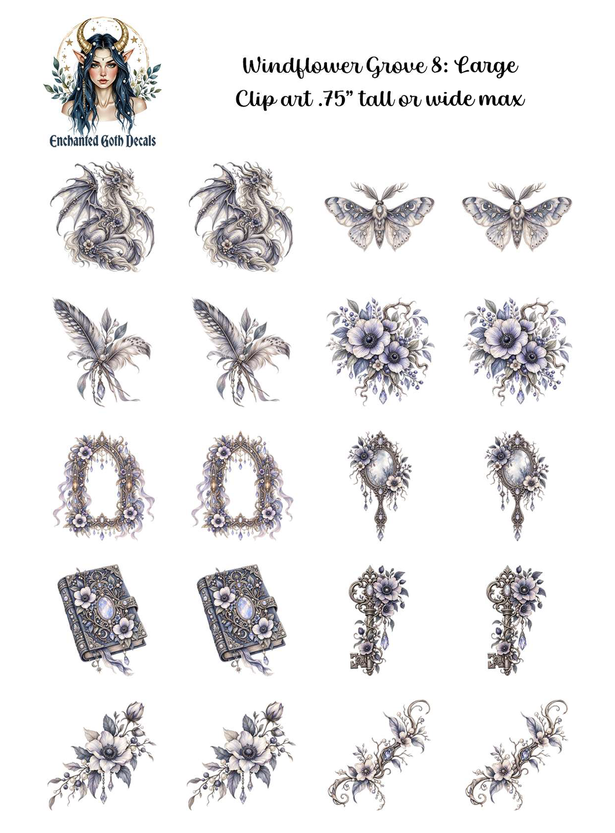 Windflower Grove 8 - Clipart