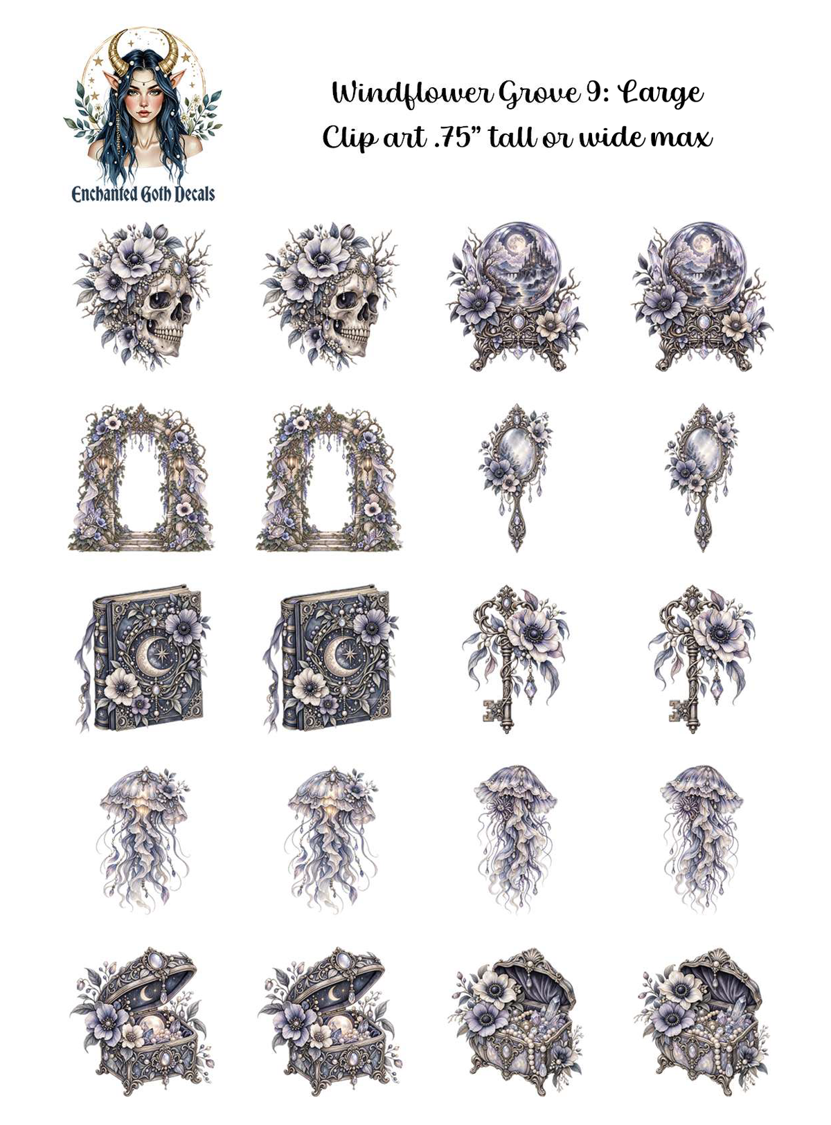 Windflower Grove 9 - Clipart