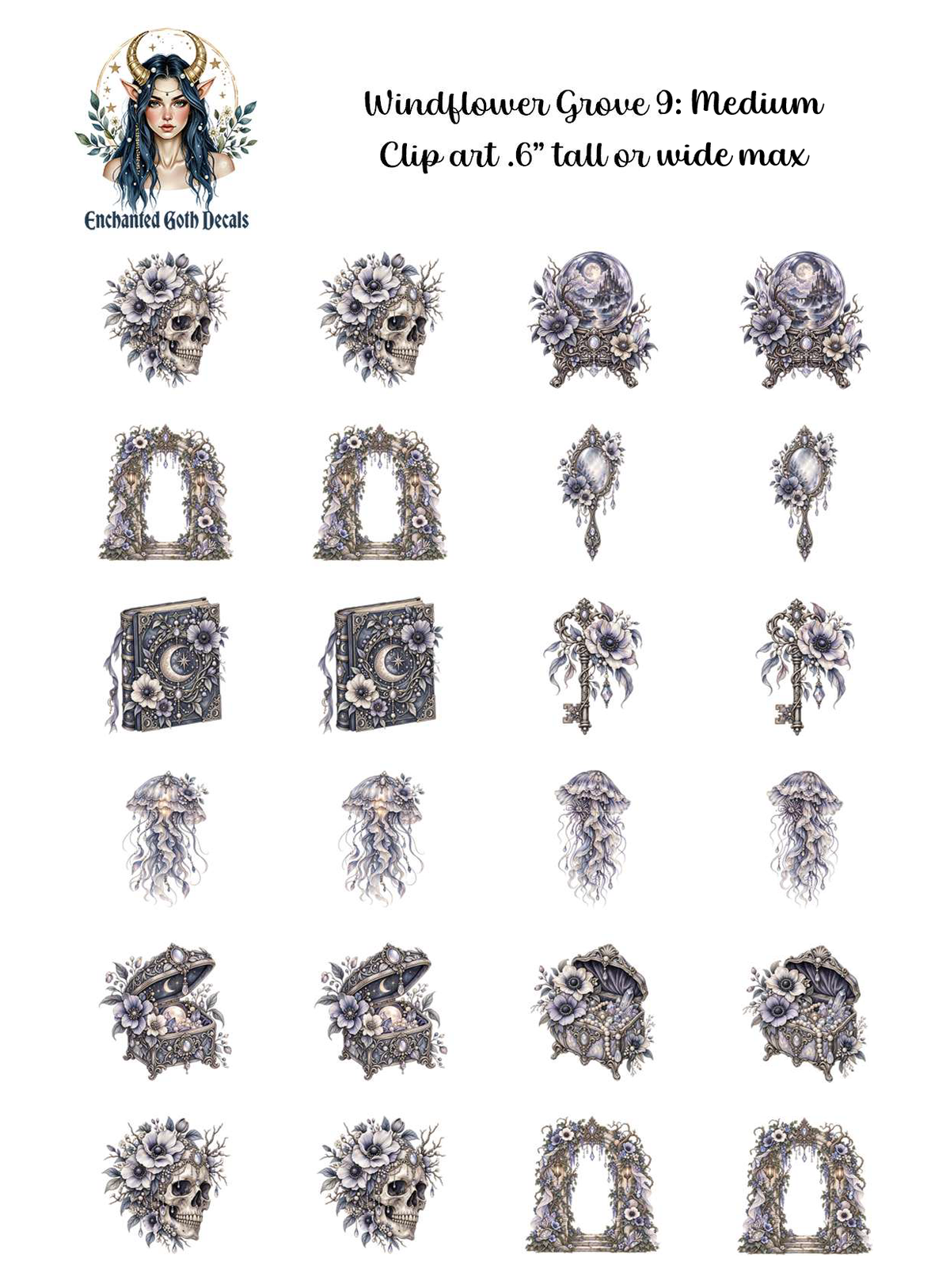 Windflower Grove 9 - Clipart