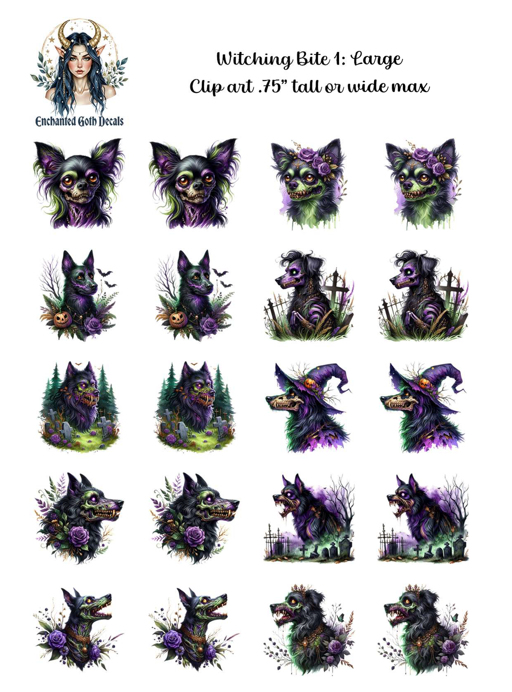 Crypt Kit Halloween Box - Clipart Decals Only Bundle