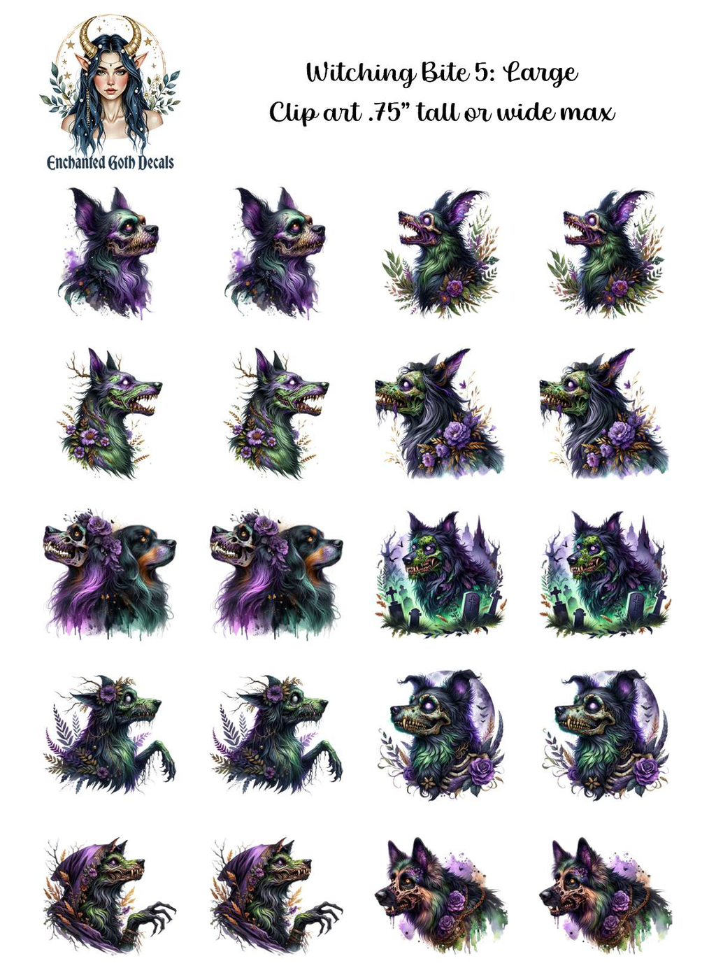 Crypt Kit Halloween Box - Clipart Decals Only Bundle