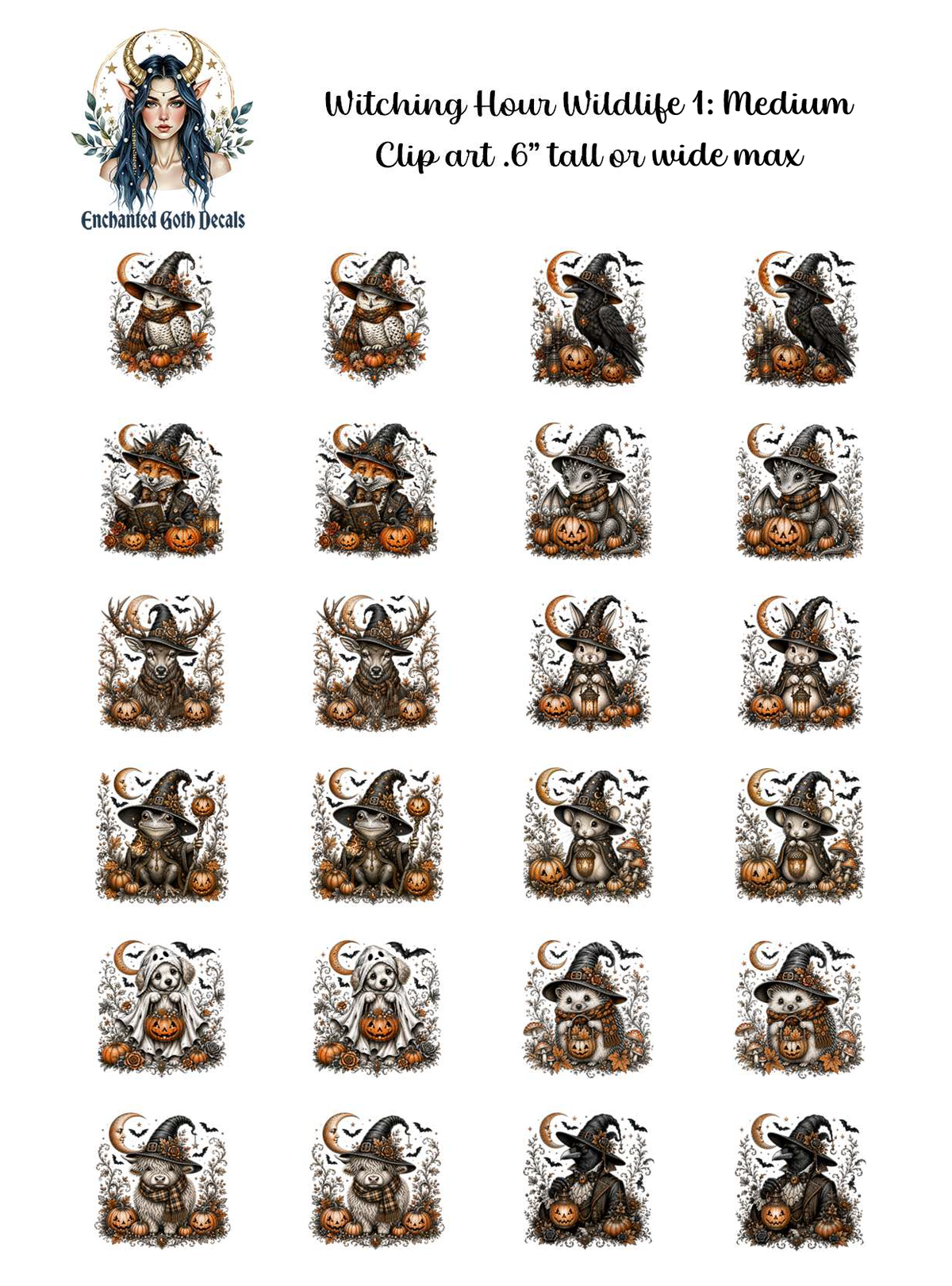 Witching Hour Wildlife 1 - Clipart