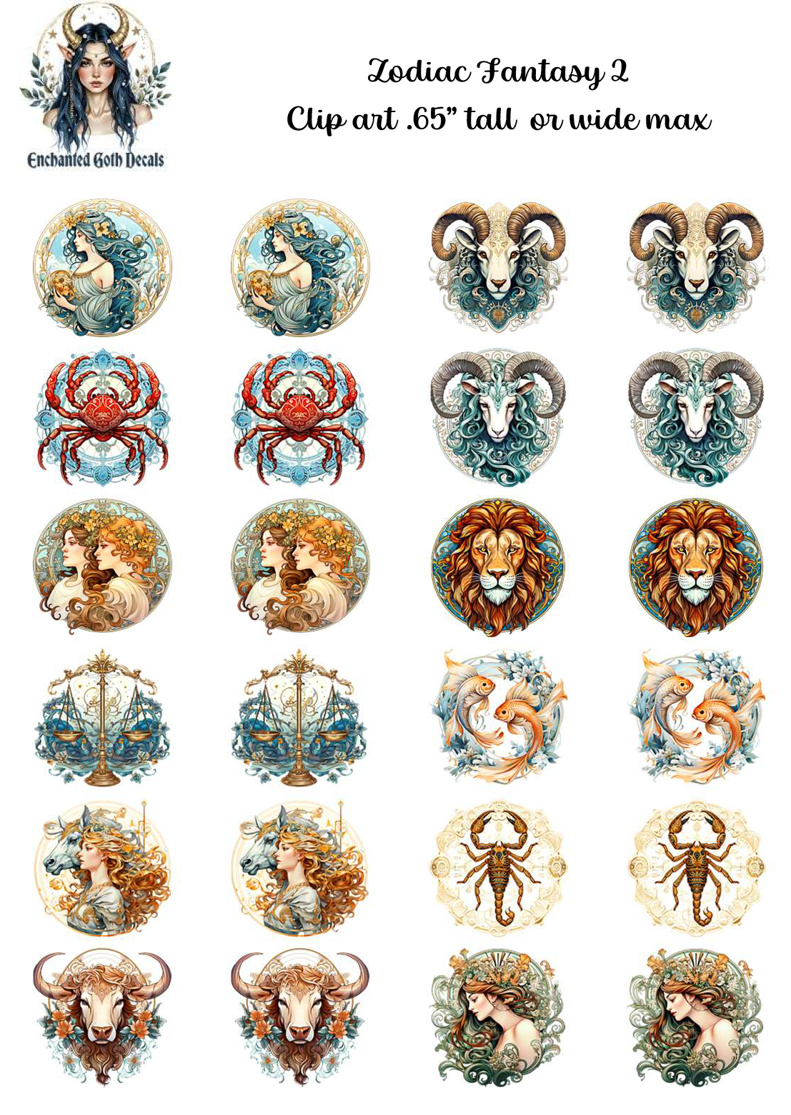 Zodiac Fantasy 2 - Clipart