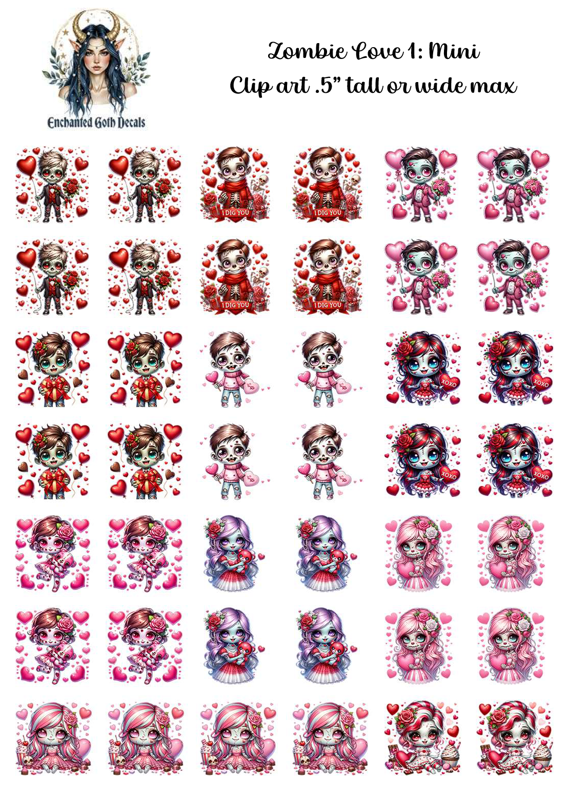Zombie Love 1 - Clipart Mini