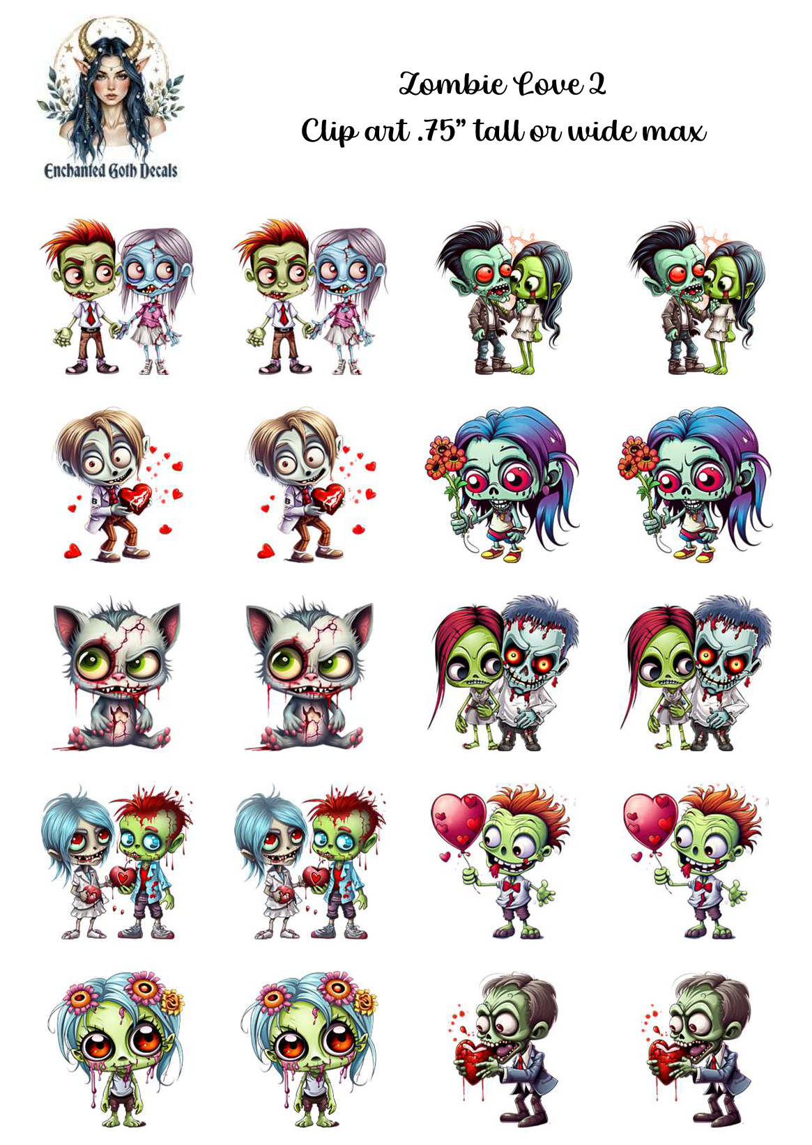 Zombie Love 2 - Clipart
