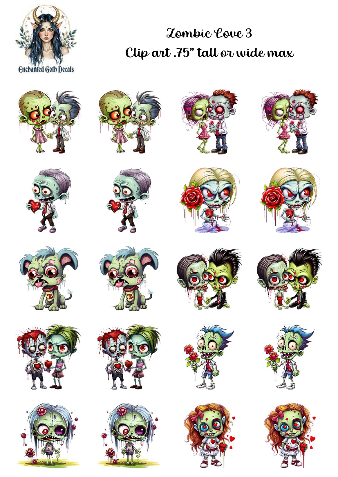 Zombie Love 3 - Clipart