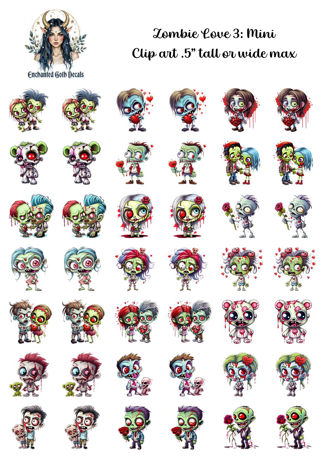 Zombie Love 3 - Clipart Mini