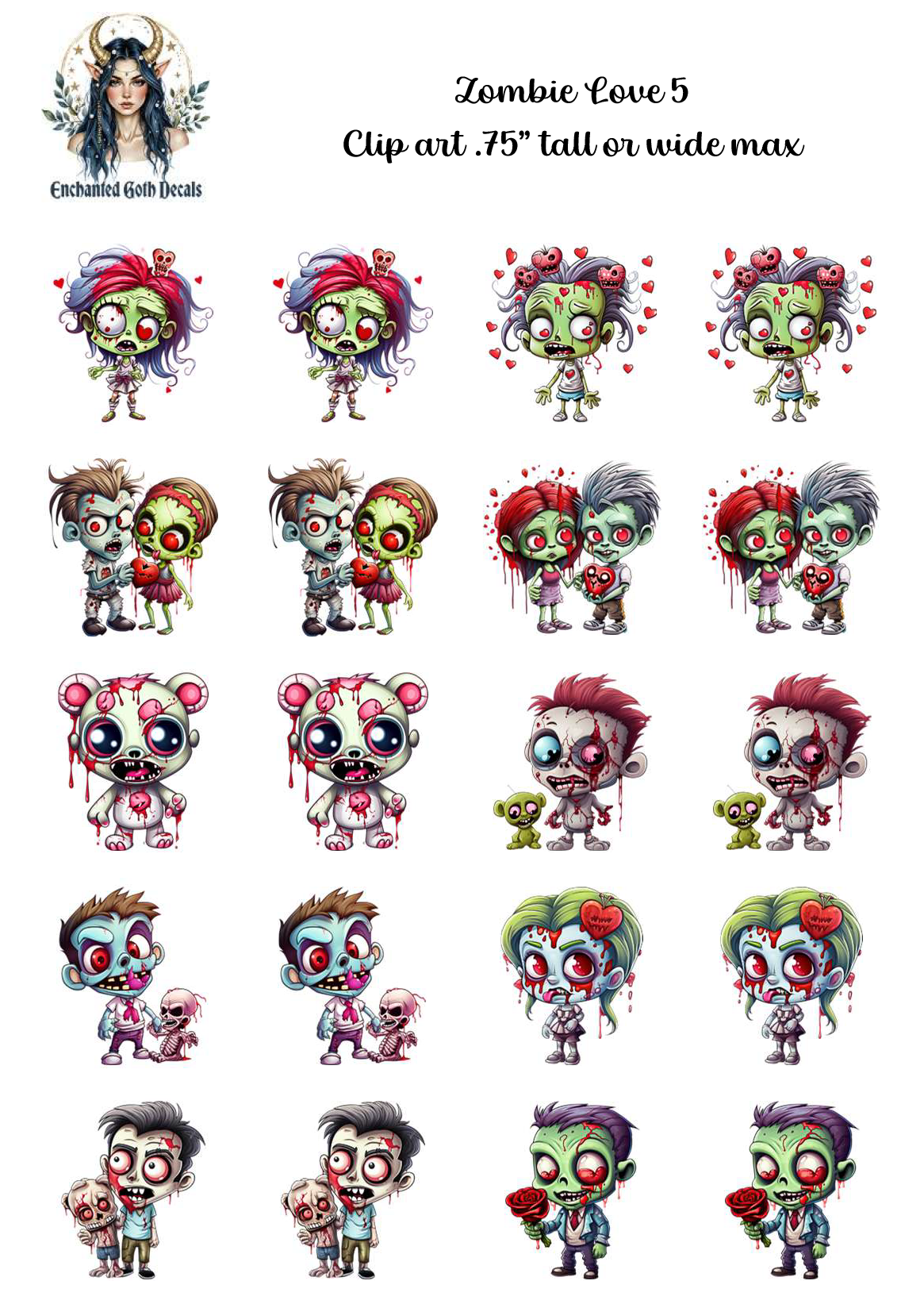 Zombie Love 5 - Clipart